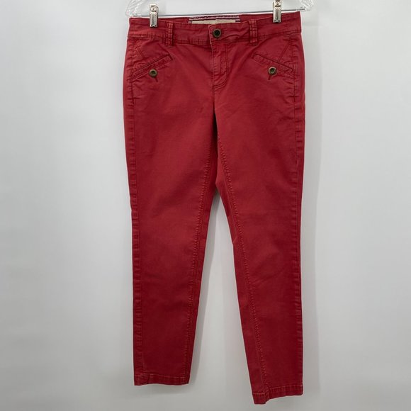 DAUGHTERS OF THE LIBERATION STRETCH STRAIGHT LEG PANTS RUST WOMENS SIZE 6 - Picture 2 of 6